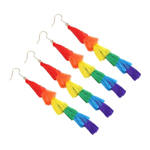 VANZACK 2 Paare Bunte Quasten Ohrringe im Bohemian Stil Mehrfarbige Fransen Ohrringe für Hochzeiten Partys und Besondere Anlässe Langlebig und Farbecht VANZACK 2 Paare Bunte Quasten Ohrringe im Bohemian Stil Mehrfarbige Fransen Ohrringe für Hochzeiten Partys und Besondere Anlässe Langlebig und Farbecht von VANZACK
