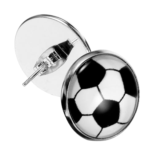 VANZACK 2 Paare Fußball Ohrstecker aus Leichte Teenager Sportschmuck Kreative Abstrakte Ohrringe Geeignet für Sport Events Partys und Alltag Modisches für Fußballfans von VANZACK