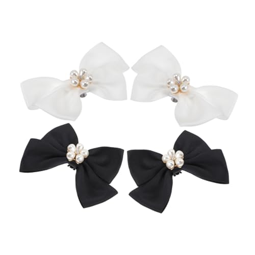 VANZACK 2 Paare Schleifen Schuheclips Hochzeit Schuhschmuck Abnehmbare Dekorationen für Damenschuhe für Hochzeiten Abende und Besondere Anlässe Langlebig und Farbecht von VANZACK