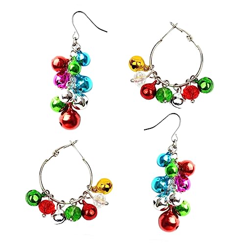 VANZACK 2 Paare Weihnachtliche Glocken Ohrhänger Teiliges Bunte Dangler Ohrringe für Damen Mädchen Festliche Schmuck Weihnachtsbaum Schmuck VANZACK 2 Paare Weihnachtliche Glocken Ohrhänger Teiliges Bunte Dangler Ohrringe für Damen Mädchen Festliche Schmuck Weihnachtsbaum Schmuck von VANZACK