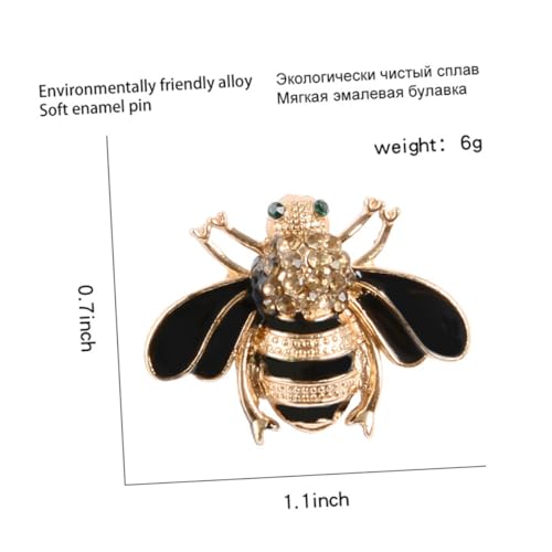 VANZACK 2 STÜCK Kreative Bienenbroschen aus Modische Kleine Frauen breastpins für Strickjacken und Mäntel Niedliche Bienenform Vielseitige Anstecknadeln für Damenkleidung Zufällige Farbe von VANZACK