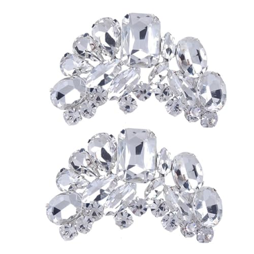 VANZACK 2 STÜCK Strass Schuhclips Blütenform für Damen Brautschuhe Hochzeit Party Schuhdekoration DIY Vielseitig an Absatz Sandalen Boots Pumps Anbringbar Langlebig und Modisch von VANZACK