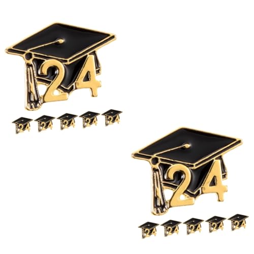 VANZACK 2 Sätze Doktorhut Broschen Für Abschlussfeier Stilvolle Anstecknadeln Für Studenten Vielseitig Einsetzbar Kleidung Oder Hut Dekoration 6 Stück * 2 von VANZACK