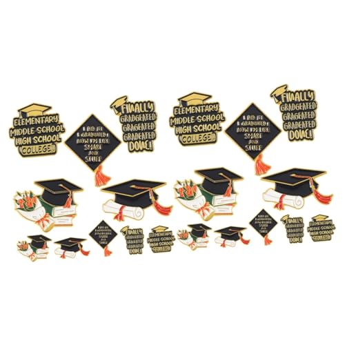 VANZACK 2 Sätze Teiliges Abschlussbrosche Mit Sicherheitsnadel Kreative Anstecknadel Im Design Eines Bachelorhuts Für Kleidung Taschen Und Hüte Für Absolventen 10 Stück * 2 von VANZACK