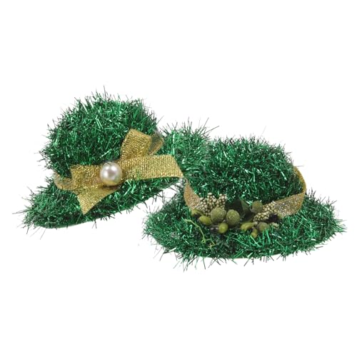 VANZACK 2 Stck. Grüne Hut Haarspangen für Frauen und Mädchen Dekorative Haarschmuck für Patrick's Day Clips für Festliche Anlässe Sicher und zu Tragen von VANZACK