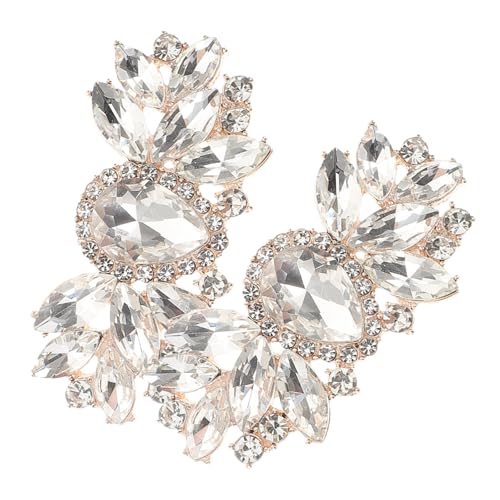 VANZACK 2 Stück Abnehmbare Schuhclips mit Strass Schleife High Heel Charms Vielseitige Schuhdekoration für Damenabsätze Hochzeit und Party Langlebige Zinklegierung von VANZACK