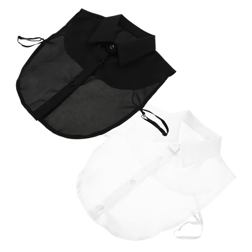 VANZACK 2stücke Abnehmbare Stilvolle Kragen Für Damen Und Herren Für Hemden Und Kleider Aus Strapazierfähigem Polyester von VANZACK