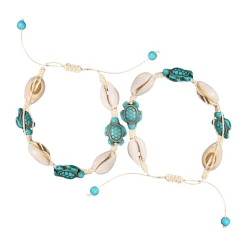 VANZACK 2stücke Strandmuscheln Schildkröten Armbänder Fußketten Muschel Charms Boho Strandarmbänder Für Sommerurlaub Fußschmuck Zubehör von VANZACK