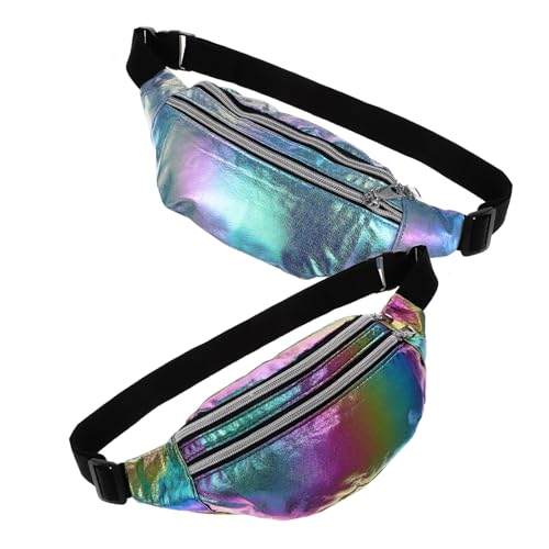 VANZACK 2 Stück Bauchtasche Damen Modische Hüfttasche mit Reißverschluss Leichte Crossbody Bag für Alltag Reisen Outdoor Praktisch für Handy Schlüssel Karten Geldbörse Stilvolle Fashion von VANZACK