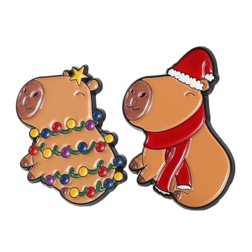 VANZACK 2 Stück Cartoon-Capybara-Brosche Broschennadel Tierbroschen Stecknadel Anstecknadeln für Mädchen Emaille-Pins für Rucksäcke Lustige Stifte Jackenstifte Süße Brosche Legierung von VANZACK