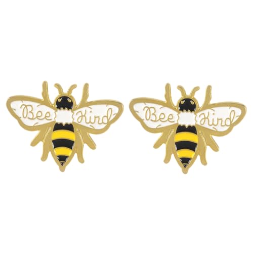 VANZACK 2 Stück Elegante Bienen Anstecknadeln aus Legiertem Modische Leichte Broschen für Kleidung Taschen Hüte Vielseitig Einsetzbar bei Partys und Feierlichkeiten von VANZACK