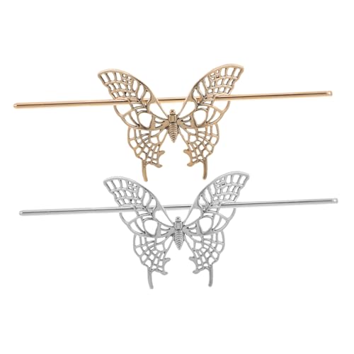 VANZACK 2 Stück Essstäbchen-haarstäbe: Vintage Punk Gothic Schmetterling Haarspange Für Frauen Und Männer Für Den Alltag. Einzigartiges Für Besondere Anlässe. von VANZACK