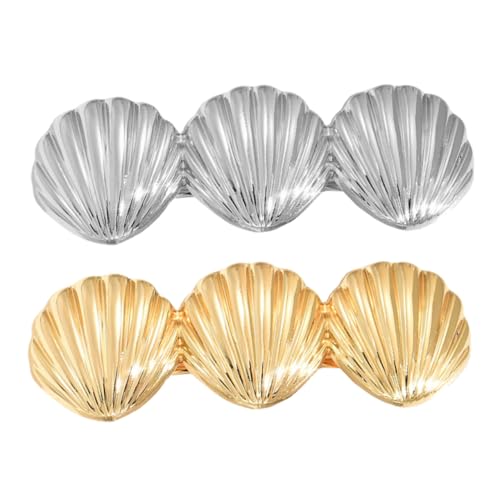 VANZACK 2 Stück Goldene Metall Haarspangen für Damen Clips für Dünnes Haar Rutschfeste Große Haarnadeln Vielseitige Haarschmuck für Verschiedene Frisuren von VANZACK