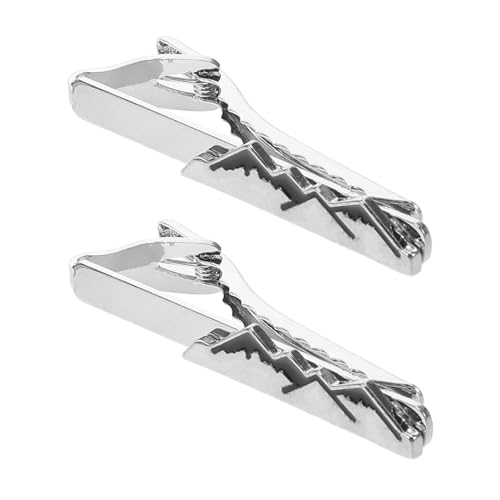 VANZACK 2stücke Krawattenklammern Für Männer Zinklegierung Krawattenklammer Formelles Accessoire Für Hochzeiten Geschäft Valentinstag Und Andere Anlässe von VANZACK