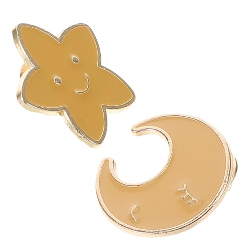 VANZACK 2 Stück Japanische Süße Emaille Broschen Stern Anstecknadel Zinklegierung Broschen für Jacken Hüte Rucksäcke von VANZACK