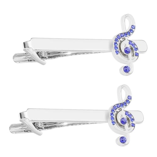 VANZACK 2 Stück Krawattenklammern für Herren Musiknoten Design Stilvolle Krawattenclips für Hochzeiten Business Partys Formelle Anlässe Langlebig Elegant von VANZACK