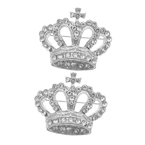 VANZACK 2 Stück Kronenzirkonbrosche Strassbrosche Pin Kronenbrosche Strassstifte Korsage Brosche Kleid Brosche Dekorative Stifte Strass-Anstecknadel Strass-Tiara-Brosche Legierung Silber VANZACK 2 Stück Kronenzirkonbrosche Strassbrosche Pin Kronenbrosche Strassstifte Korsage Brosche Kleid Brosche Dekorative Stifte Strass-Anstecknadel Strass-Tiara-Brosche Legierung Silber von VANZACK