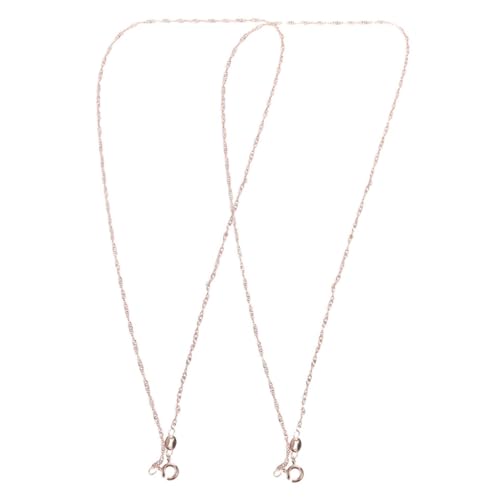 VANZACK 2stücke Kupfer Halsketten Ketten Dekorative Halskette Zarte Halskette Anhängerverschluss Für Diy Schmuckherstellung von VANZACK