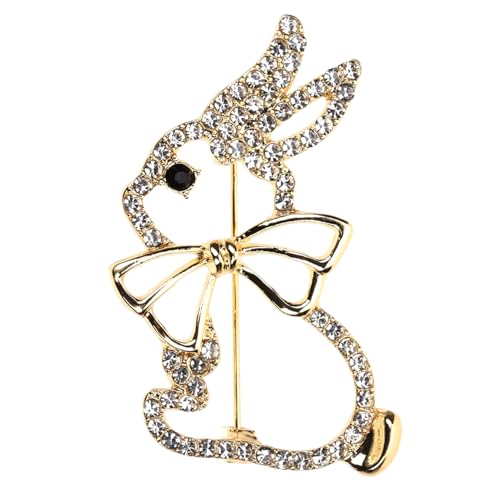 VANZACK 2 Stück Niedliche Kaninchen Broschen aus Legierung Dekorative Anstecknadeln für Jacken Taschen Kleidung Modische Pin Accessoires als für Damen und Mädchen von VANZACK
