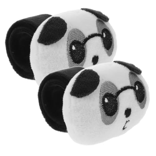 VANZACK 2 Stück Niedliche Panda Slap Bracelets aus Weichem Plüsch Kinderfreundliches Armband mit Tiermotiv Leicht Anzuziehen Hautfreundlich und Vielseitig für Handgelenk Rucksack oder von VANZACK