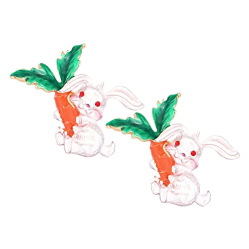 VANZACK 2 Stück Osterkaninchen Brosche Niedliche Tier Anstecknadeln für Frauen für Kleidung Schals Hüte Taschen Geschenkidee für Ostern Partys von VANZACK