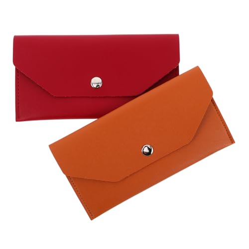 VANZACK 2 Stück PU Geldbeutel Budget Umschlag Portemonnaie für Bargeld und Karten Schlankes Wiederverwendbares Cash Wallet für Persönliche und Geschäftliche Finanzverwaltung Handlich und von VANZACK