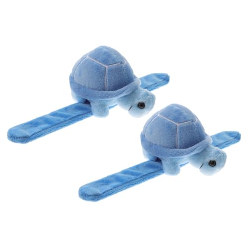 VANZACK 2 Stück Plüsch Schildkröten Slap Armband Kuscheliges Stofftier Armband Leichtes Weiches Klatscharmband Für Erwachsene Partydekoration von VANZACK