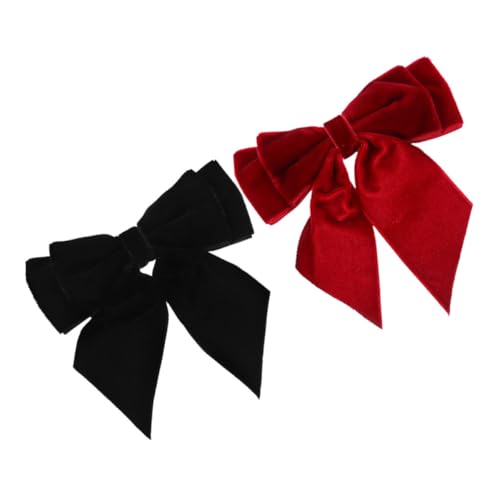 VANZACK 2 Stück Samtbrosche Minimalistische Schleifen Nadel Fliege für Anzüge Shirts Festliche Anlässe Lagen Design Weinrot Vielseitige Mode Akzentuierung von VANZACK