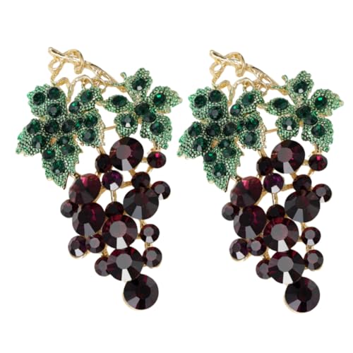 VANZACK 2 Stück Strass Broschennadeln für Damen Traubenform Modische Anstecknadeln mit Hochwertiger Verarbeitung Vielseitiges Accessoire für Kleidung Mäntel und Schals Glamouröser Look von VANZACK