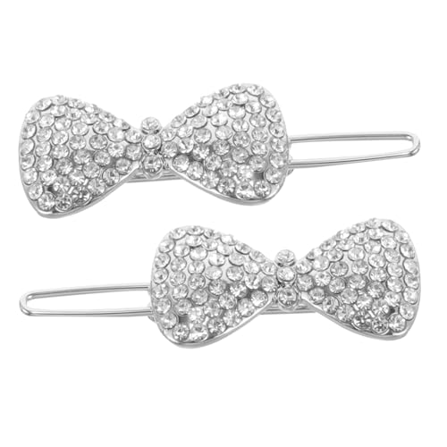 VANZACK 2 Stück Strassbesetzte Schleifen haarspangen Damen haar accessoires aus Langlebiger Legierung für Haartypen Sicherer Halt Funkelndes Design für Modische Frisuren von VANZACK