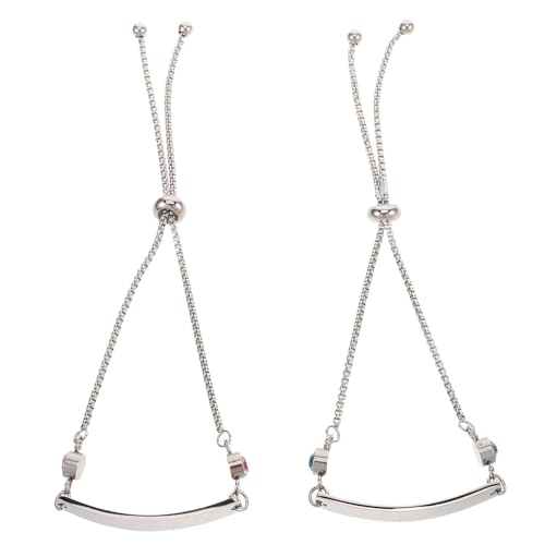 VANZACK 2stücke Paararmbänder Aus Edelstahl Mit Verstellbarem Design Personalisierbar Durch Gravur Für Damen Und Herren Passende Armbänder Als Geschenkidee Für Besondere Anlässe von VANZACK