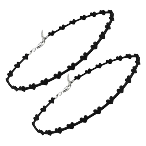 VANZACK 2 Stück Teiliges Herz Choker Halskette für Frauen Stilvolle Kette Haltbarem Material für Minimalistisches Design für Einen Modernen Look von VANZACK