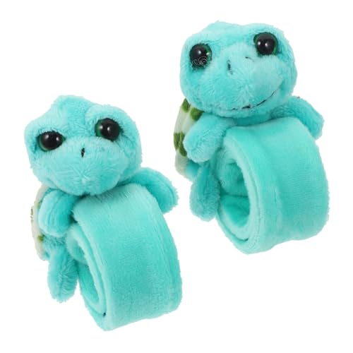 VANZACK 2stücke Plüsch Schildkröte Slap Armbänder Tiermotiv Schlagarmbänder Für Partygeschenke Und Dekorationsarmbänder Leicht Und Angenehm Zu Tragen von VANZACK