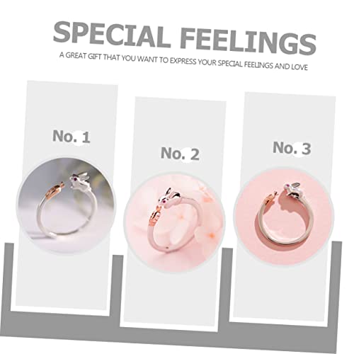 VANZACK 2 Stück Verstellbare Hasenring mit Karottenmotiv Niedlicher Cartoon Fingerschmuck Offene Ringe für Damen Fingerdekoration zu Ostern und Festen von VANZACK
