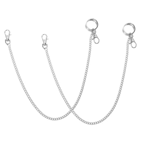 VANZACK 2 Stück Verstellbare Herren hosenketten aus Robustem Metall mit Karabinerverschlüssen Geeignet für Jeans Gürtelbreiten Praktische Schlüsselhalterung Modisches Punk Accessoire für von VANZACK