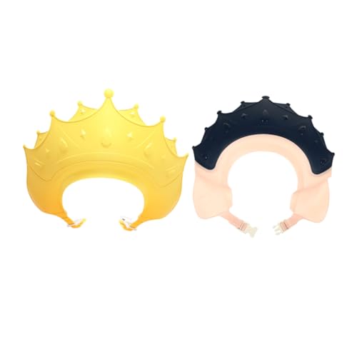 VANZACK 2 Stück Wasserdichte Shampoo Caps Schützende Haarwasch mützen mit Ohr Augenschutz Leichtes Tpe material Kinderfreundlich Geeignet für Neugeborene Kleinkinder Jungen und Mädchen von VANZACK