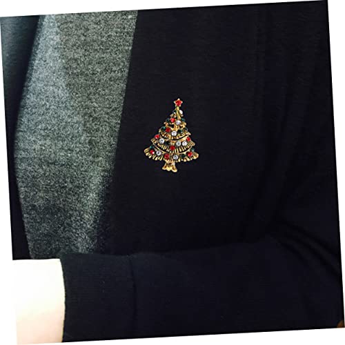 VANZACK 2 Stück Weihnachtliche Damen Broschen Pin mit Funkelndem Kristallbesatz Leichter Anstecker Weihnachtsbaum für Festliche Kleidung und Accessoires Kreative Mini Dekoration für von VANZACK