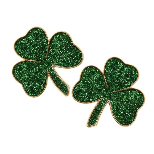 VANZACK 2 Stücke Vintage Kleebrosche für Damen Glücksbringer für Patrick Day Langlebige Brosche Robustem für Freunde Grüne Accessoires für Kleidung Festlichkeiten von VANZACK
