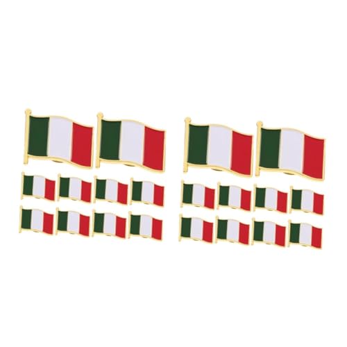 VANZACK 20 Stck. Teiliges Italienische Flaggenbroschen aus Robustem Eisen mit Glänzender Lackierung Leichte Kleidungsschmuck Anstecker für Festival Party Versammlung Kreative und von VANZACK