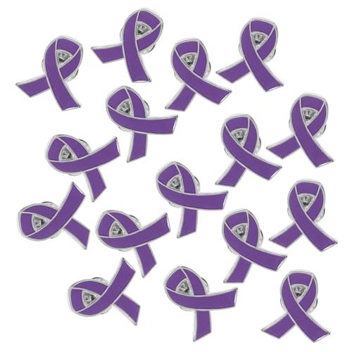 VANZACK 20 Stück Teiliges Charity Broschen mit Emaille Band Symbol gegen Gewalt Robuste Anstecknadeln für Damen und Mädchen Langlebig Vielseitig Tragbar an Kleidung und Rucksäcken von VANZACK