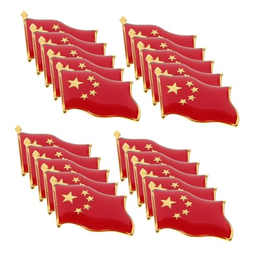 VANZACK 20 Stück Teiliges mit Fünf-punkte-stern Robuste Nationalflaggen-broschen Patriotische Pins für Rucksäcke Kleidung Festliche Anlässe und Geschenke von VANZACK