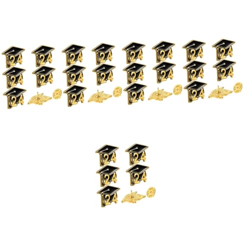 VANZACK 25 Stck. Teiliges Metallbroschen Doktorhut Abschlussmütze Anstecker Pins für Anzug Uniform Stilvolle Langlebige Graduation Brooches Widerstandsfähig gegen Verblassen und Verformung von VANZACK