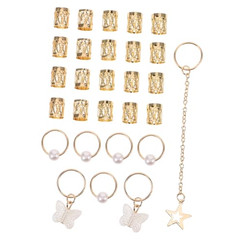 VANZACK 28stücke Teiliges Set Mit Einzigartigen Schmetterlings-haarringen Für Zöpfe Haarschmuck Für Stilvolle Deko Für Dreadlocks Und Verschiedene Frisuren Für Partys Und Besondere von VANZACK