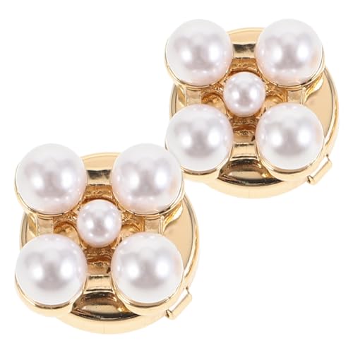 VANZACK 2Stücke Blüten Manschettenknöpfe für Damen Perlen Manschettenknöpfe mit Design für Hochzeiten Formelle Anlässe Festliche Veranstaltungen von VANZACK