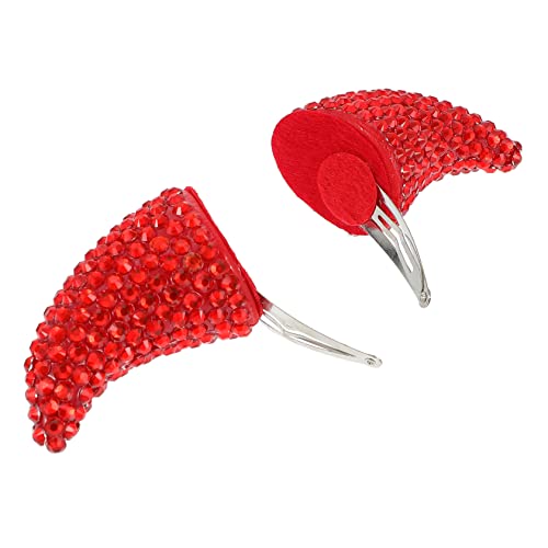 VANZACK 2Stücke Halloween Haarspangen mit Teufelshörnern Kostüm Accessoire für Festliche Kopfbedeckung für Halloween Karneval von VANZACK