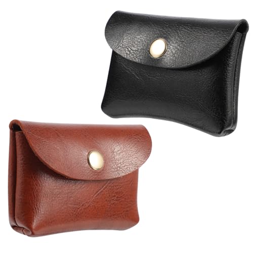 VANZACK 2stücke Mini Geldbörsen wasserdichte Kompakte Taschen Für Kopfhörer Und Datenkabel Pack Schwarz Und Braun Praktische Aufbewahrung Für Unterwegs von VANZACK