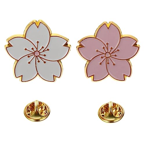 VANZACK 2stücke Blumen Brosche Modebrosche Cartoon Design Dekorative Brosche Für Kleidung Taschen Hut Schal Befestigungsbrosche Legierungsbrosche von VANZACK