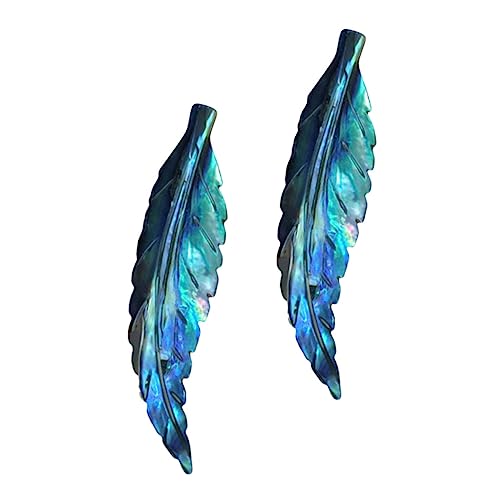 VANZACK 2Stücke Muschelanhänger Federform Abalone für DIY Schmuckherstellung Langlebig für Armbänder Halsketten Ohrringe Einzigartiges VANZACK 2Stücke Muschelanhänger Federform Abalone für DIY Schmuckherstellung Langlebig für Armbänder Halsketten Ohrringe Einzigartiges von VANZACK