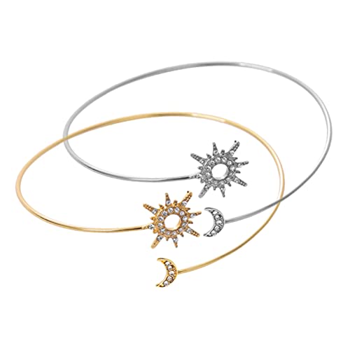 VANZACK 2Stücke Oberarm Manschetten Armbänder Für Damen Verstellbar Mit Monddesign Für Partys Festivals VANZACK 2Stücke Oberarm Manschetten Armbänder Für Damen Verstellbar Mit Monddesign Für Partys Festivals von VANZACK