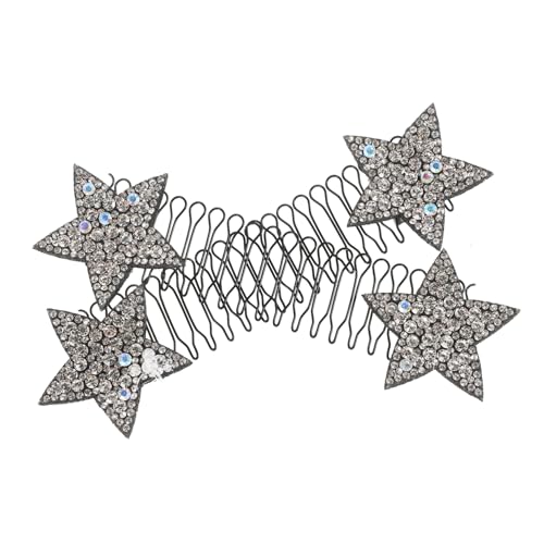 VANZACK 2stücke Sternförmiger Haarkamm Mit U-förmiger Haarnadel Haarfixierer Stirnbänder Für Damen Haarspangen Silber Unsichtbarer Clip Für Haarstyling von VANZACK